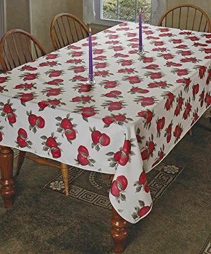 Classic Euro Apples Tablecloth With Large Apples Design, 60" X 84" 3 Classic Euro Apples Tablecloth With Large Apples Design, 60" X 84" - Image 3