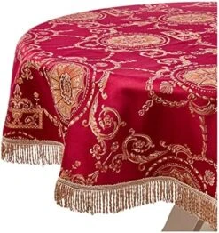 Prestige Damask Design Tablecloth Burgundy 60" By 84" Oblong/Rectangle -Generic Furniture Shop 61FauxQlGVL. AC