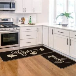 Artoid Mode Spooky Spider Web Gosts Boo Decorative Kitchen Mats Set Of 2, Seasonal Halloween Holiday Party Low-Profile Floor Mat For Home Kitchen - 17x29 And 17x47 Inch -Generic Furniture Shop 61Gbub2lgLL