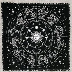 Ltar Cloth Tarot Cards Table Napkins Witchcraft Supplies Black Gold Tablecloth Square Alter Pagan Spiritual Celestial Deck Cloth With Fringes, Zodiac Circle Horoscope Signs, 36x36 In -Generic Furniture Shop 61HoIaRWJjS. AC 1