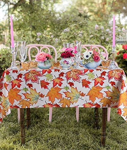 Thanksgiving Tablecloth Maple Leaves Printed Tablecloth Waterproof Polyester Table Cloth Rectangle Autumn Table Cover 57x84 Inch 5 Thanksgiving Tablecloth Maple Leaves Printed Tablecloth Waterproof Polyester Table Cloth Rectangle Autumn Table Cover 57x84 Inch - Image 5