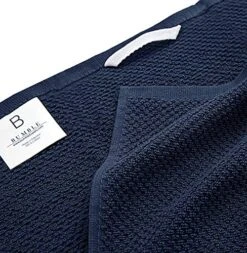 Premium Kitchen Towels (16”x 26”, 6 Pack) | Large Cotton Kitchen Hand Towels | Popcorn Striped Design | Dish Towels | 430 GSM Highly Absorbent Tea Towels Set With Hanging Loop | Blue -Generic Furniture Shop 61K9rUkPLyL