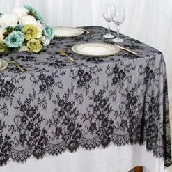 Lace-Tablecloth-Rectangular 60x120-Inch White Rectangle Overlay Tea Tablecloth Lace Tablecloths Long Rectangular Tablecloth Lace Tablecloth 60 Table Floral Embroidery Lace Table Cloths Decoration -Generic Furniture Shop 61KEscVGI6L. AC