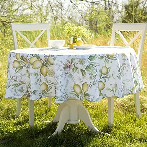 Indoor Outdoor Spillproof Fabric Tablecloth For Spring/Summer/Party/Picnic (Blooming Floral, 60" X 84" Rectangular) 7 Indoor Outdoor Spillproof Fabric Tablecloth For Spring/Summer/Party/Picnic (Blooming Floral, 60" X 84" Rectangular) - Image 7