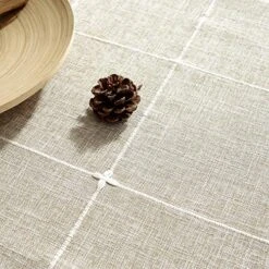 Cotton Linen Tablecloth Square Grey Fabric Coffee Table Cloth Vintage Farmhouse Table Cover For Card Table (52"x52", Linen) -Generic Furniture Shop 61MXZdD5JUL