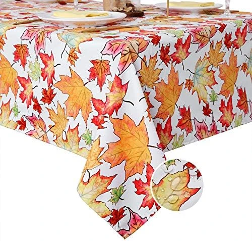 Thanksgiving Tablecloth Maple Leaves Printed Tablecloth Waterproof Polyester Table Cloth Rectangle Autumn Table Cover 57x84 Inch 7 Thanksgiving Tablecloth Maple Leaves Printed Tablecloth Waterproof Polyester Table Cloth Rectangle Autumn Table Cover 57x84 Inch - Image 7