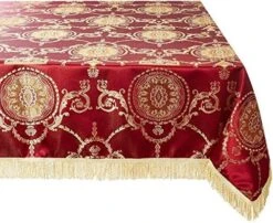 Prestige Damask Design Tablecloth Burgundy 60" By 84" Oblong/Rectangle -Generic Furniture Shop 61QvQh0NVeL. AC