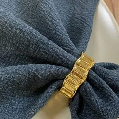 Gold Napkin Rings Set Of 6, Irregular Round Napkin Holder For Wedding,Party, Thanksgiving, Christmas, Birthday, Daily Table Decoration -Generic Furniture Shop 61SdlMRgMxL