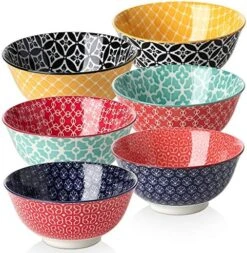 Ceramic Cereal Bowl, Soup Bowls, 23 Ounce Vibrant Color Bowls For Kitchen, Bowls Set For Cereal Soup Rice Pasta Salad Oatmeal, Mothers Day Gifts, Dishwasher & Microwave Safe, Set Of 6 -Generic Furniture Shop 61Sel3AWTvL. AC