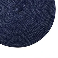 Round Placemats, Crossweave Heat Resistant Woven Round Place Mats Diameter 13.5 Inch For Kitchen Table Set Of 6 (Nautical Blue) -Generic Furniture Shop 61Xo1V9BVJL