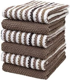 Premium Kitchen Towels (16”x 26”, 6 Pack) | Large Cotton Kitchen Hand Towels | Popcorn Striped Design | Dish Towels | 430 GSM Highly Absorbent Tea Towels Set With Hanging Loop | Blue -Generic Furniture Shop 61XrTB5Ow4L. AC