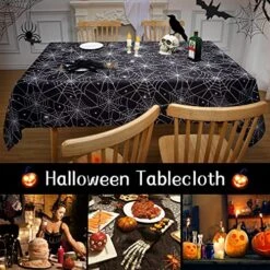 Halloween Tablecloth,Spider Web Tablecloth, Waterproof, Wrinkle Resistant And Washable Tablecloth Scary Themed Table Cover For Holiday Dinner Party Decoration, 60 X 102 Inch -Generic Furniture Shop 61Y0EVZmmDL