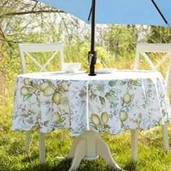 Indoor Outdoor Spillproof Fabric Tablecloth For Spring/Summer/Party/Picnic (Blooming Floral, 60" X 84" Rectangular) 23 Indoor Outdoor Spillproof Fabric Tablecloth For Spring/Summer/Party/Picnic (Blooming Floral, 60" X 84" Rectangular) -Generic Furniture Shop 61bafeTry7L. AC