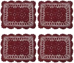 Handmade Crochet Cotton Lace Table Placemats Doilies Value Pack [Set Of 4], Beige -Generic Furniture Shop 61bx5pVbPtL. AC
