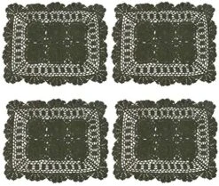 Handmade Crochet Cotton Lace Table Placemats Doilies Value Pack [Set Of 4], Beige -Generic Furniture Shop 61cE ccqiyL. AC