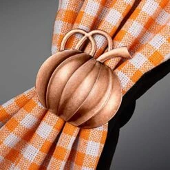 Umpkin Napkin Ring Holders Thanksgiving Halloween Napkin Rings Fall Napkin Ring Holders Pumpkin Dinner Tables Rings For Thanksgiving, Dinner Parties, Weddings, Family Gatherings (6 Pieces) -Generic Furniture Shop 61ckLaUfe3L