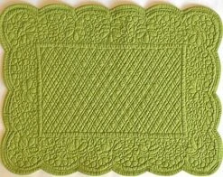 100% Cotton Quilted Round Placemat In White | Single Placemat -Generic Furniture Shop 61cnCIk374L. AC