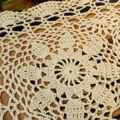 Gracebuy 16x23 Inch Rectangle Beige Handmade Cotton Crochet Lace Placemat Doilies 9 Gracebuy 16x23 Inch Rectangle Beige Handmade Cotton Crochet Lace Placemat Doilies -Generic Furniture Shop 61cwnTeIJlL