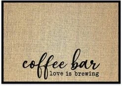Coffee Bar Mat - Coffee Bar Accessories For Coffee Bar Decor - Coffee Decor For Coffee Station - Ok, But First Coffee Mat - Burlap Placemat With Fabric Backing - 20”x14” -Generic Furniture Shop 61d69JQRMtS. AC