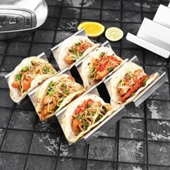 Taco Holders 4 Packs - Stainless Steel Taco Stand Rack Tray Style By ARTTHOME, Oven Safe For Baking, Dishwasher And Grill Safe -Generic Furniture Shop 61dSMpjAVrL