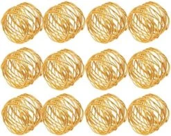 Handmade Round Mesh Napkin Rings Holder For Dinning Table Parties Everyday (Gold, Pack Of 8) -Generic Furniture Shop 61hN4o W4 L. AC