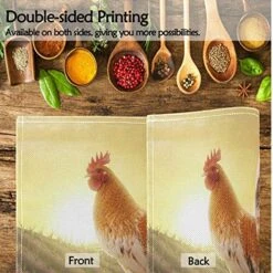 Animal Rooster Sunset Placemat Table Mats Set Of 6, Morning Cock Farm Birds Sun Animal Rural Heat-Resistant Washable Clean Kitchen Place Mats For Dining Table Decoration -Generic Furniture Shop 61js2azFbjL