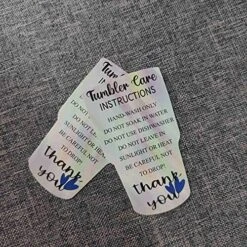 Tumbler Care Instructions , Tumbler Care Cards ,Tumbler Care And Cleaning Cards, Cup Care Instructions(50 Pack ) -Generic Furniture Shop 61kX3pfYFqL