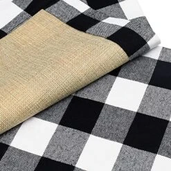 Set Of 6 Christmas Placemats Buffalo Check Placemats Black White Plaid Reversible Burlap & Cotton Placemats For Christmas Holiday Table Home Decoration -Generic Furniture Shop 61lpf0Ki52L