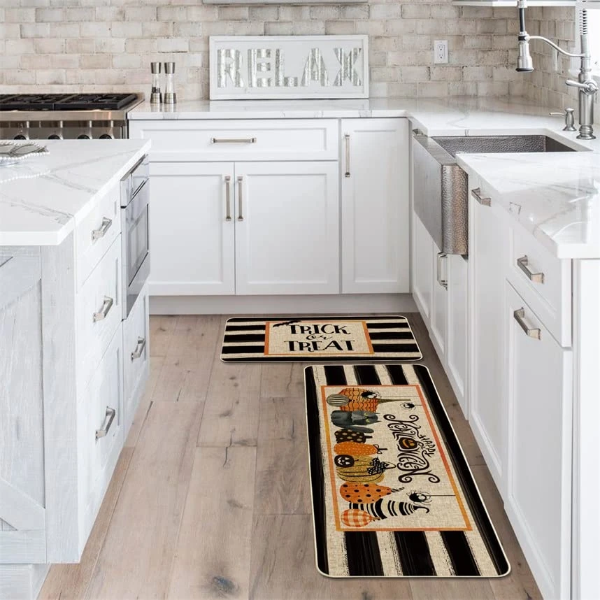 Artoid Mode Trick Or Treat Happy Halloween Decorative Kitchen Mats Set Of 2, Spooky Boo Holiday Party Low-Profile Floor Mat For Home Kitchen - 17x29 And 17x47 Inch 4 Artoid Mode Trick Or Treat Happy Halloween Decorative Kitchen Mats Set Of 2, Spooky Boo Holiday Party Low-Profile Floor Mat For Home Kitchen - 17x29 And 17x47 Inch - Image 4