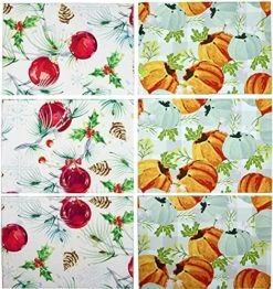 Summer Placemats Set Of 4 - Double Sided Pattern Washable Placemats, Placement Mats For Dining Table, Table Placemats Set Of 4, Linen Placemats, Dining Table Mats, Plate Mat Set, 18"X13" -Generic Furniture Shop 61nHjSte67L. AC