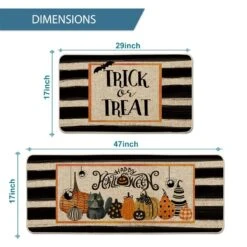 Artoid Mode Trick Or Treat Happy Halloween Decorative Kitchen Mats Set Of 2, Spooky Boo Holiday Party Low-Profile Floor Mat For Home Kitchen - 17x29 And 17x47 Inch 9 Artoid Mode Trick Or Treat Happy Halloween Decorative Kitchen Mats Set Of 2, Spooky Boo Holiday Party Low-Profile Floor Mat For Home Kitchen - 17x29 And 17x47 Inch -Generic Furniture Shop 61rlTtYsnfL