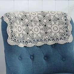 Gracebuy 16x23 Inch Rectangle Beige Handmade Cotton Crochet Lace Placemat Doilies 13 Gracebuy 16x23 Inch Rectangle Beige Handmade Cotton Crochet Lace Placemat Doilies -Generic Furniture Shop 61sSvU7KWGL