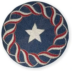 Memorial Day Patriotic Decorations Beaded Placemats Pack Of 1-4th Of July Freedom Stars American Flag Independence Day Table Place Mats For Kitchen Dining Table Home Decor - 14 Inches -Generic Furniture Shop 61sgjRiYHJL. AC
