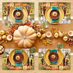 Fall Pumpkin Placemats For Dining Table, 12 X 18 Inch Farm Apples Sunflower Truck Autumn Thanksgiving Seasonal Holiday Decoration Rustic Washable Table Mats Set Of 4 13 Fall Pumpkin Placemats For Dining Table, 12 X 18 Inch Farm Apples Sunflower Truck Autumn Thanksgiving Seasonal Holiday Decoration Rustic Washable Table Mats Set Of 4 -Generic Furniture Shop 61tXPhwO7zL