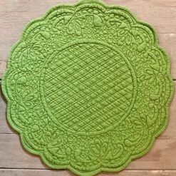 100% Cotton Quilted Round Placemat In White | Single Placemat -Generic Furniture Shop 61wfDnLBfbL. AC