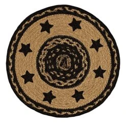 6679 Farmhouse Jute Tablemat Stencil Stars 13