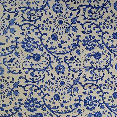 Hand Block Print Floral Tablecloth For Square Tables 60 X 60 Inches Cotton Table Linen Beach Sheet Beach Throw 3 Hand Block Print Floral Tablecloth For Square Tables 60 X 60 Inches Cotton Table Linen Beach Sheet Beach Throw - Image 3